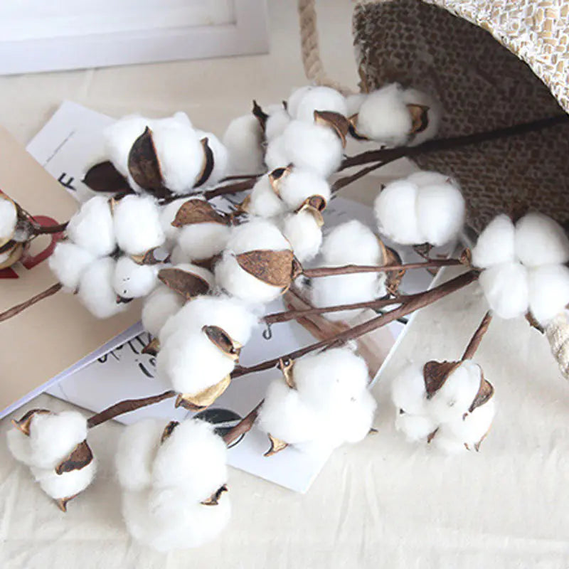 Elegant Simulated Cotton Branches