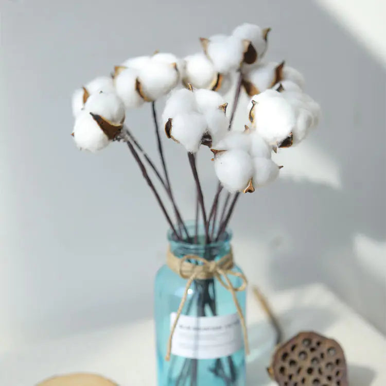 Elegant Simulated Cotton Branches